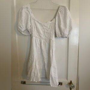 Heartloom White Eyelet Puff-Sleeve Dress